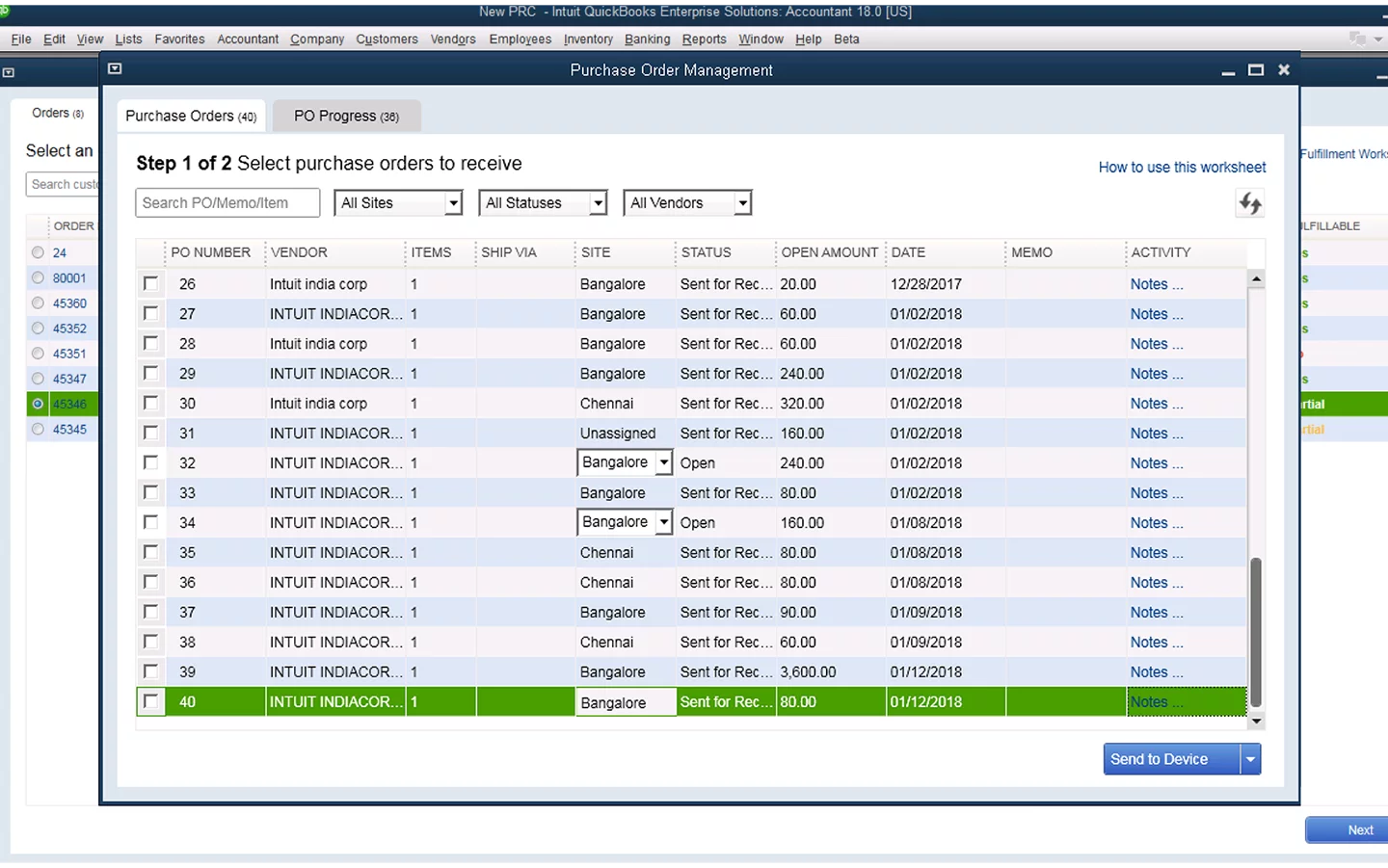 purchase order