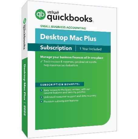 3 User – QuickBooks Mac Plus 2022 includes Unlimited Support and Receipt Management – 1 year subscription