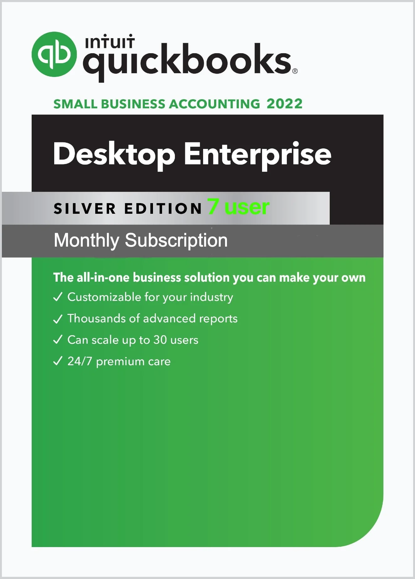 QBES 2022 silver 7 user monthly