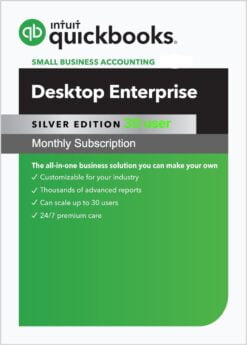 30 user – QuickBooks Enterprise Silver 2023 Monthly + Unlimited Support