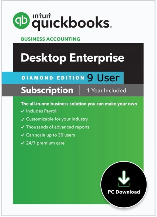 CPAwarehouse com 9 User QuickBooks Enterprise Diamond Professional Services Edition 1 Year