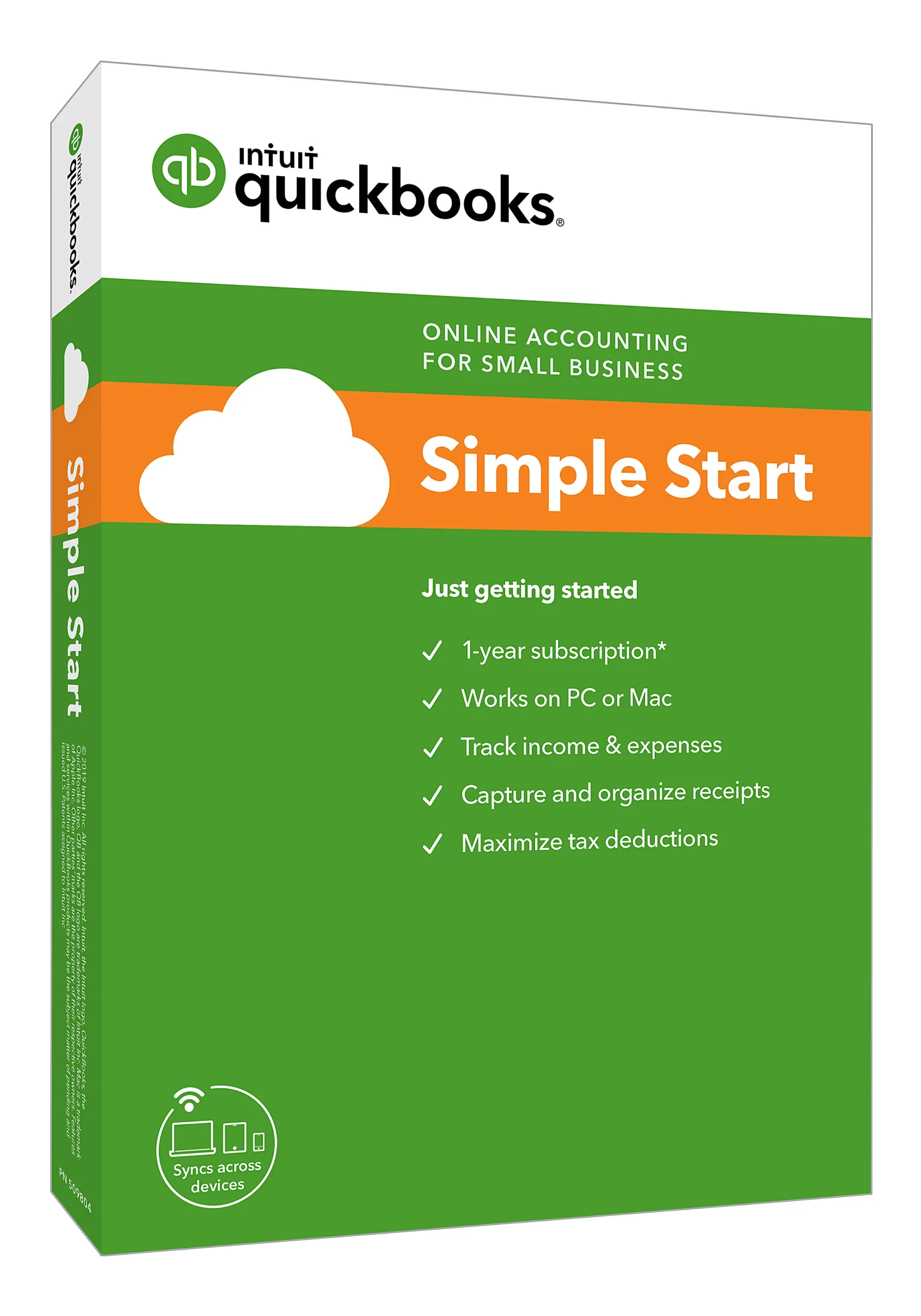 1 User - QuickBooks Online - Simple Start Edition - Accounting Software (PC/Mac) - Annual Subscription